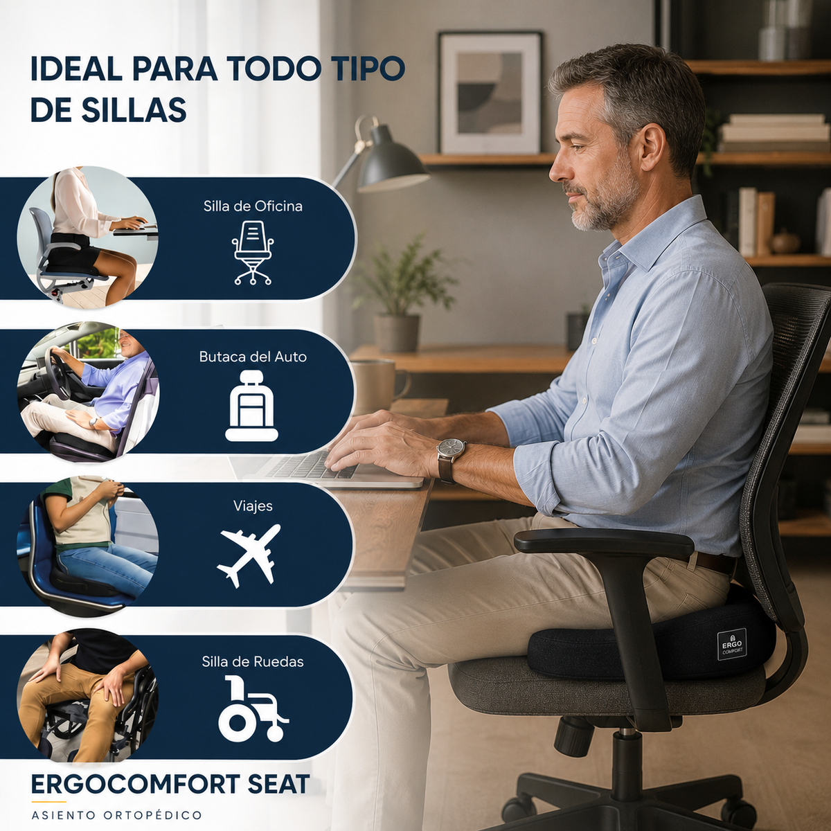 ErgoComfort Seat - Asiento Ergonómico