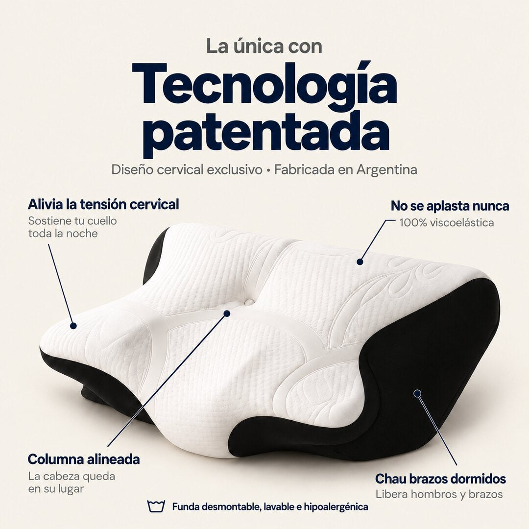 Almohada Cervical ErgoContour Pro | Alivio desde la Primera Noche